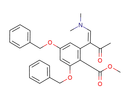 2-(1-acetyl-2-(dimethylamino)vinyl)-4,6-bis-benzyloxybenzoic acid methyl ester