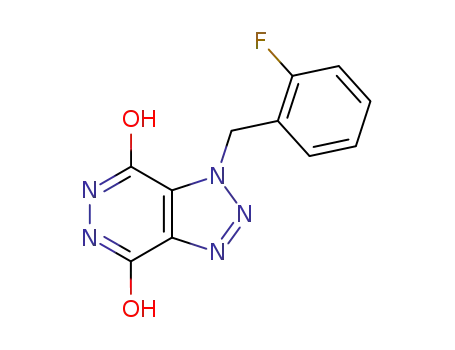 1-(2-fluoro-benzyl)-1<i>H</i>-[1,2,3]triazolo[4,5-<i>d</i>]pyridazine-4,7-diol