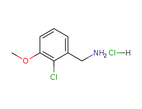 Molecular Structure of 350480-56-7 ((2-chloro-3-Methoxyphenyl)MethanaMine hydrochloride)