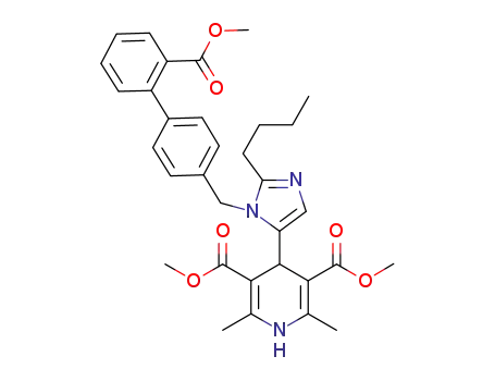 dimethyl 1,4-dihydro-2,6-dimethyl-4-[2-n-butyl-1-[(2'-carbomethoxybiphenyl-4-yl)methyl]imidazole-5-yl]-3,5-pyridinedicarboxylate