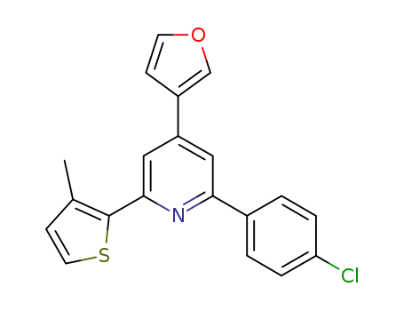 2-(4-chlorophenyl)-4-(furan-3-yl)-6-(3-methylthiophen-2-yl)pyridine