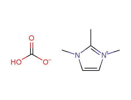 Molecular Structure of 1227510-75-9 (1,2,3-trimethylimidazolium hydrogen carbonate)