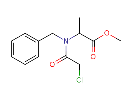 Molecular Structure of 1236228-87-7 (methyl ester of (R/S)-N-benzyl-N-chloroacetyl alanine)