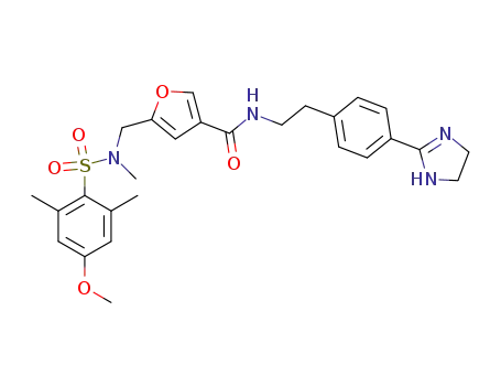 N-{2-[4-(4,5-dihydro-1H-imidazol-2-yl)phenyl]ethyl}-5-({[(4-methoxy-2,6-dimethylphenyl)sulfonyl](methyl)amino}methyl)furan-3-carboxamide