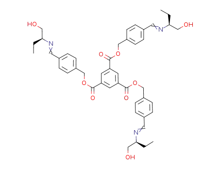 Molecular Structure of 1242079-42-0 (1,3,5-tris[4-(S)-(1-hydroxymethylpropylimino)benzyloxycarbonyl]benzene)