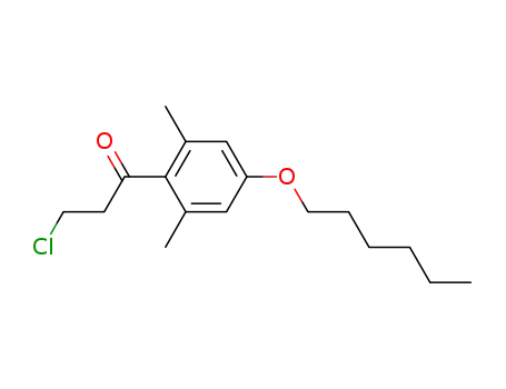 3-chloro-1-(4-(hexyloxy)-2,6-dimethylphenyl)propan-1-one