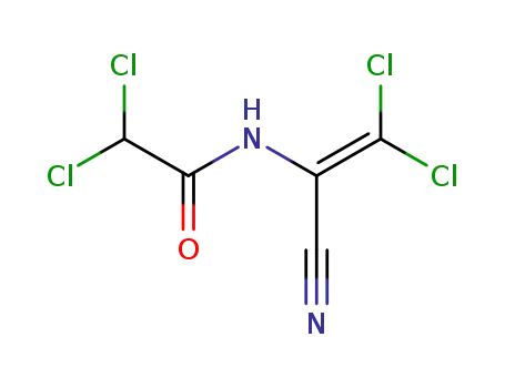 Molecular Structure of 201988-91-2 (Acetamide, 2,2-dichloro-N-(2,2-dichloro-1-cyanoethenyl)-)