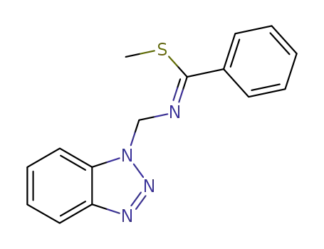 <i>N</i>-benzotriazol-1-ylmethyl-thiobenzimidic acid methyl ester