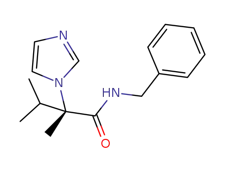 Molecular Structure of 1234494-18-8 ((2S)-N-benzyl-2-(1H-imidazol-1-yl)-2,3-dimethylbutanamide)