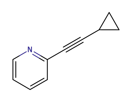 Molecular Structure of 445424-05-5 (Pyridine, 2-(cyclopropylethynyl)- (9CI))