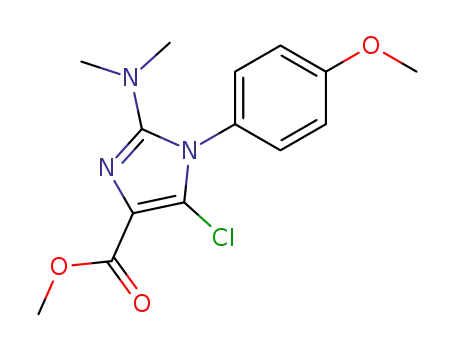1H-Imidazole-4-carboxylic acid,
5-chloro-2-(dimethylamino)-1-(4-methoxyphenyl)-, methyl ester