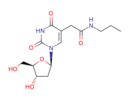 Molecular Structure of 384817-38-3 (Uridine, 2'-deoxy-5-[2-oxo-2-(propylamino)ethyl]-)