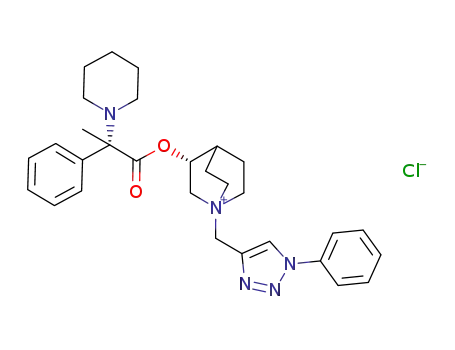 (R)-3-((S)-2-phenyl-2-piperidin-1-yl-propionyloxy)-1-(1-phenyl-1H-[1,2,3]triazol-4-ylmethyl)-1-azonia-bicyclo[2.2.2]octane chloride