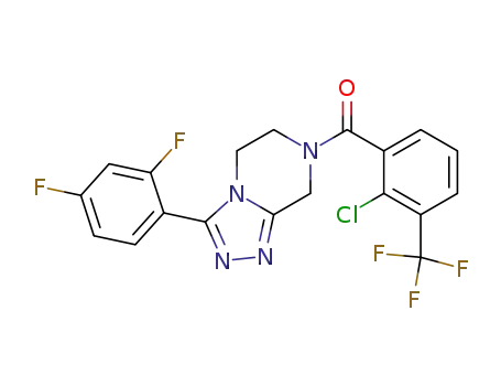 7-{[2-chloro-3-(trifluoromethyl)phenyl]carbonyl}-3-(2,4-difluorophenyl)-5,6,7,8-tetrahydro[1,2,4]triazolo[4,3-a]pyrazine