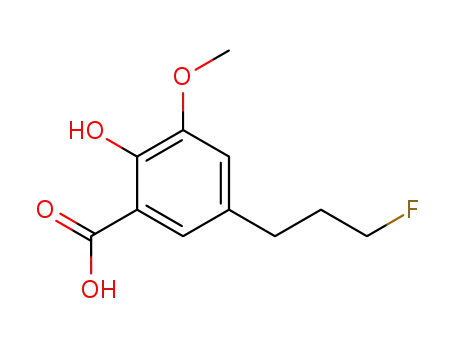 Benzoic acid, 5-(3-fluoropropyl)-2-hydroxy-3-methoxy-