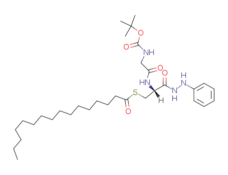 S-palmitoyl-N-tert-butyloxycarbonylglycyl-L-cysteine phenylhydrazide