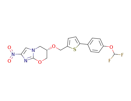 (6S)-6-({5-[4-(difluoromethoxy)phenyl]-2-thienyl}methoxy)-2-nitro-6,7-dihydro-5H-imidazo[2,1-b][1,3]oxazine
