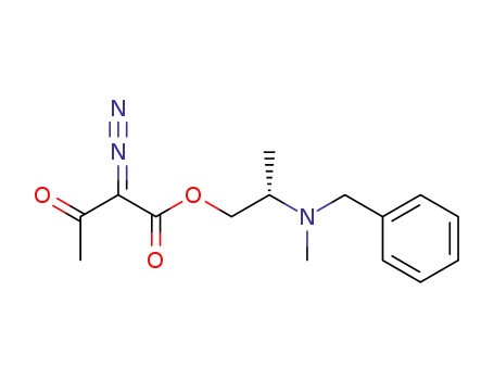 Butanoic acid, 2-diazo-3-oxo-,
(2S)-2-[methyl(phenylmethyl)amino]propyl ester