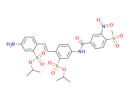 5-[4-[(methylsulfonyl)-3-nitrobenzoyl]amino]-2-[(E)-2-[4-amino-2-sulfophenyl]ethenyl]benzenesulfonic acid, bis(1-methylethyl) ester