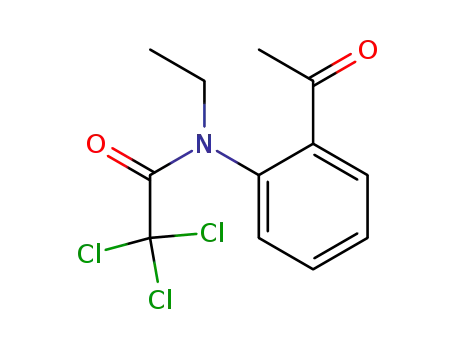 Molecular Structure of 528856-11-3 (N-(2-acetylphenyl)-2,2,2-trichloro-N-ethylacetamide)