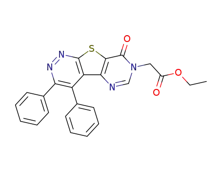 ethyl (8-oxo-3,4-diphenylpyrimido[4',5':4,5]thieno[2,3-c]pyridazin-7(8H)-yl)acetate