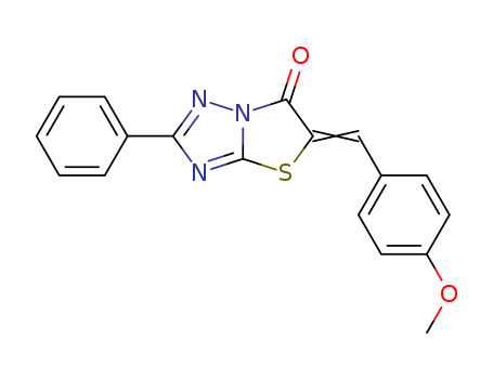 (3E)-3-[(4-methoxyphenyl)methylidene]-7-phenyl-4-thia-1,6,8-triazabicyclo[3.3.0]octa-5,7-dien-2-one cas  58755-08-1