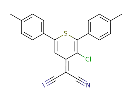 3-chloro-2,6-di-p-tolyl-4-thiopyrylidenemalononitrile