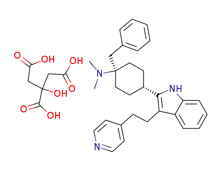 1-benzyl-N,N-dimethyl-4-(3-(2-(pyridin-4-yl)ethyl)-1H-indol-2-yl)cyclohexanamine citrate