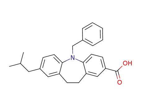 5-benzyl-8-isobutyl-10,11-dihydrodibenz[b,f]azepine-2-carboxylic acid
