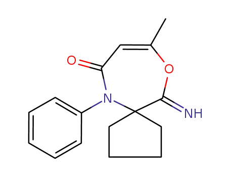 spiro[cyclopentanyl-1',3-(2-imino-7-methyl-4-phenyl)-1,4-oxazepin-5-one]