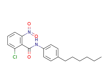 Molecular Structure of 1208255-45-1 (2-chloro-N-(4-hexylphenyl)-6-nitrobenzamide)