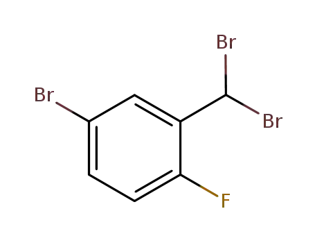 Molecular Structure of 1174520-92-3 (4-bromo-2-(dibromomethyl)-1-fluorobenzene)