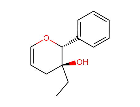 2H-Pyran-3-ol,3-ethyl-3,4-dihydro-2-phenyl-,(2R,3R)-rel-(9CI)