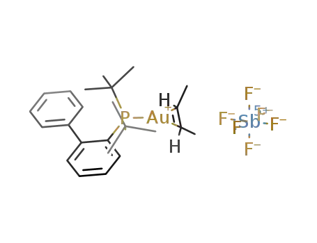 [P(tBu)2o-biphenyl]Au[η2-cis-2-butene]SbF6