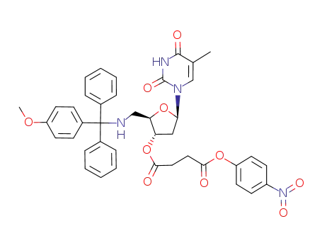 Succinic acid (2R,3S,5R)-2-({[(4-methoxy-phenyl)-diphenyl-methyl]-amino}-methyl)-5-(5-methyl-2,4-dioxo-3,4-dihydro-2H-pyrimidin-1-yl)-tetrahydro-furan-3-yl ester 4-nitro-phenyl ester