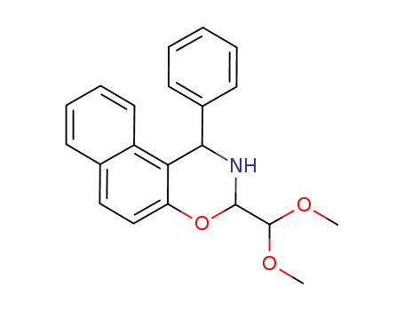 Molecular Structure of 1190770-72-9 (3-(dimethoxymethyl)-1-phenyl-2,3-dihydro-1H-naphtho[1,2-e][1,3]oxazine)