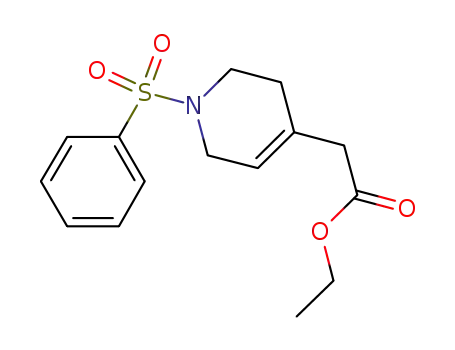 (1-benzenesulfonyl-1,2,3-6-tetrahydropyridin-4-yl)-acetic acid ethyl ester