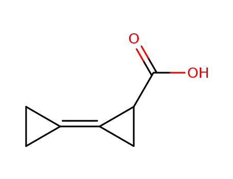 Molecular Structure of 151964-06-6 (Cyclopropanecarboxylic acid, 2-cyclopropylidene-)