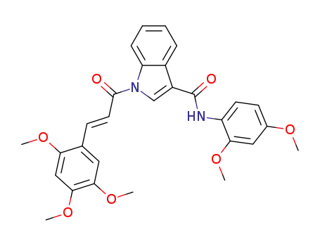 (E)-N-(2,4-dimethoxyphenyl)-1-(3-(2,4,5-trimethoxyphenyl)acryloyl)-1H-indole-3-carboxamide