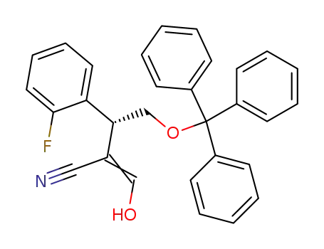 2-fluoro-α-(hydroxymethylidenyl)-β-(R)-[(triphenylmethoxy)methyl]benzenepropionitrile