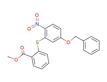 Molecular Structure of 329217-03-0 (4-Benzyloxy-2-(2carbomethoxy)thiophenylnitrobenzene)