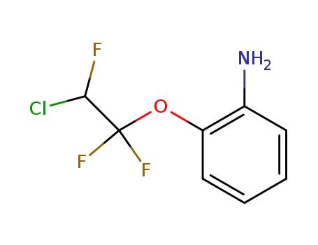Molecular Structure of 401-02-5 (Benzenamine, 2-(2-chloro-1,1,2-trifluoroethoxy)-)