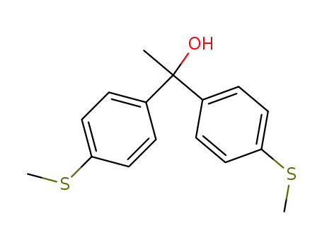 Molecular Structure of 460742-46-5 (1,1-Bis-(4-methylsulfanyl-phenyl)-ethanol)