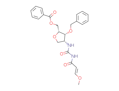 (2R,3R,4R)-2-[(benzoyloxy)methyl]-3-(benzyloxy)-4-[[[(3-methoxy-1-oxo-2-(E)-propenyl)amino]carbonyl]amino]tetrahydrofuran