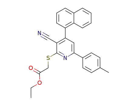 Acetic acid,
[[3-cyano-6-(4-methylphenyl)-4-(1-naphthalenyl)-2-pyridinyl]thio]-, ethyl
ester