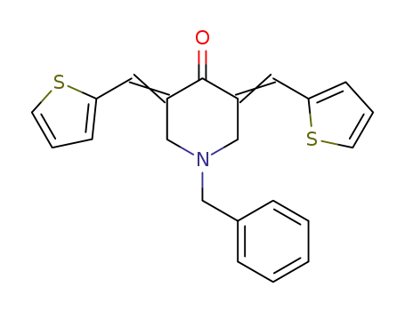1-benzyl-3,5-bis-thiophen-2-ylmethylene-piperidin-4-one