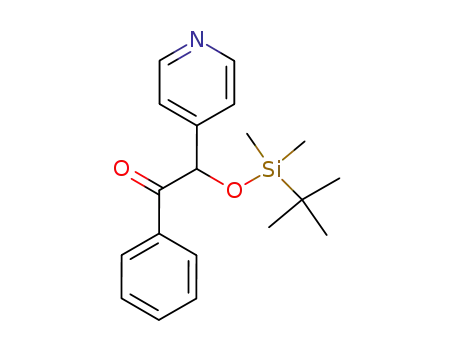 Molecular Structure of 234766-95-1 (Ethanone,
2-[[(1,1-dimethylethyl)dimethylsilyl]oxy]-1-phenyl-2-(4-pyridinyl)-)