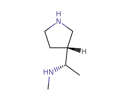Molecular Structure of 155322-92-2 ((3R)-3-[(S)-1-(METHYLAMINO)ETHYL]PYRROLIDINE)