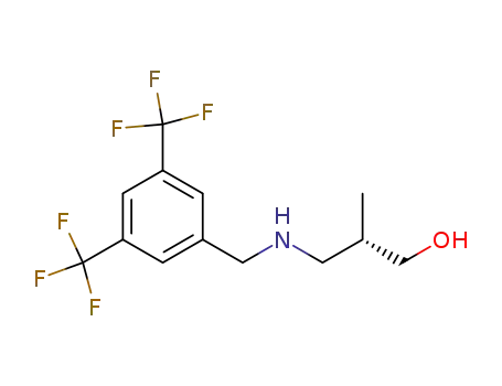 1-Propanol, 3-[[[3,5-bis(trifluoromethyl)phenyl]methyl]amino]-2-methyl-,
(2S)-