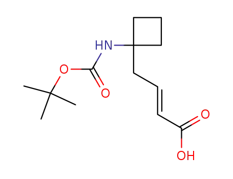 2-Butenoic acid, 4-[1-[[(1,1-dimethylethoxy)carbonyl]amino]cyclobutyl]-,
(2E)-
